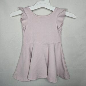 Toddler Girl Polo Ralph Lauren Pink Ponte Ruffle Flutter Sleeve Knit Dress 2 2T